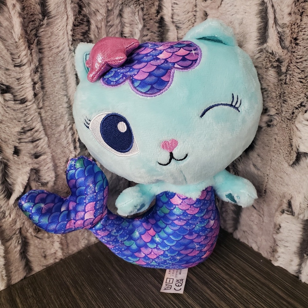 Gabby's Dollhouse MerCat 8" Plush Stuffed‎ Animal Doll Toy Official Netflix EUC